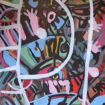 Harassment-through-a-white-eye-II-36x18-inches-acrylic-on-canvas-2013
